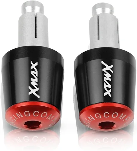 Miniatura 17 de Contrapeso motocicleta 7/8 "0.866 in manillar Grips extremo manillar tapa tapa enchufe para Yamaha Xmax X-MAX 125 250 300 400 XMAX125 XMAX250