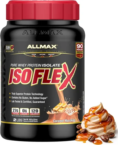 Miniatura 12 de ALLMAX Nutrition - ISOFLEX Polvo de Proteína de Suero, Proteína de Suero Aislada, 27g de Proteína, Pastel de Cumpleaños, 2 lb