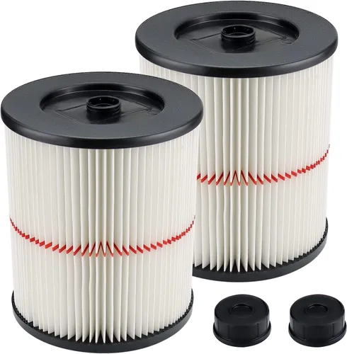 Filtro de repuesto para Shop Vac Craftsman 9-17816 Filtro de aire húmedo y seco para aspiradora de 5, 6, 8, 12 y galones más grandes, paquete de 2