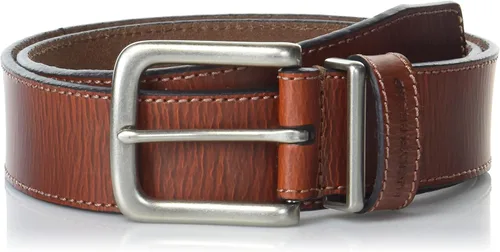 Lucky Brand Cinturón de cuero cosido para hombre Clásico Casual Vestido Todos los días Western Hebilla de metal