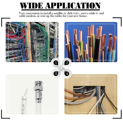Miniatura 7 de Glarks - Juego de herramientas para cables coaxiales, herramienta de crimpado de conectores RF coaxiales + pelacables coaxiales + conectores machos