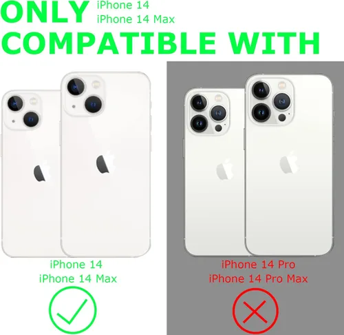 Miniatura 2 de WATACHE Protector de lente de cámara para iPhone 14/14 Plus, anti arañazos HD de metal templado, anillo individual, protector de pantalla de cámara