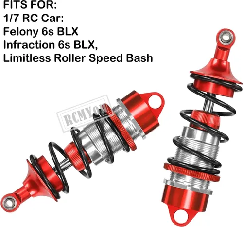 Miniatura 2 de Actualizaciones de amortiguador para 1/7 Felony 6S BLX, infracción 6S BLX, velocidad de rodillo ilimitada, 4 piezas de amortiguador de choques RC