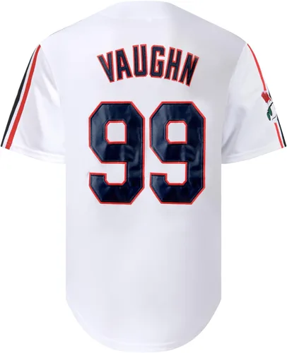 Miniatura 3 de BafrA Camiseta para hombre #99 Ricky Vaughn de los años 90, ropa de hip hop, camiseta de béisbol de película, camiseta cosida para fanáticos