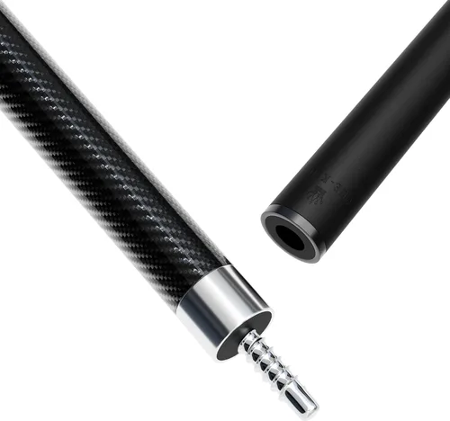 Miniatura 3 de Cue-King Taco de Billar de Fibra de Carbono de Grado Militar de 58” 18oz 2 Piezas con Punta Premium de 12.5mm Acabado en Fibra de Carbono Brillante