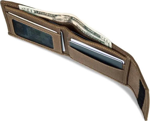 Miniatura 22 de WOLVERINE Billetera plegable de lona/cuero para hombre