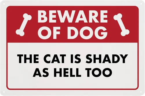 Miniatura 29 de Señal de Gato de 24 Horas de Vigilancia Felina de Premises Under 24 Hour - Cartel de gato divertido, metal, 8 x 12 pulgadas, letreros de gato
