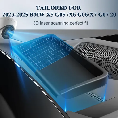 Miniatura 3 de BIBIBO para 2025 BMW X5/X7 Organizador de Bandeja Detrás de la Pantalla 2023-2025 BMW X5/X7/X6 G07 20 Bandeja de Almacenamiento del Tablero 2025