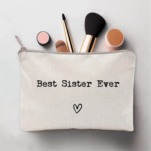 Miniatura 3 de Mejor Hermana, Regalo para Hermana, Te Extraño, Envía Amor, Estuche de Maquillaje, Bolso de Aseo, Regalo para Amiga, Bolso de Maquillaje