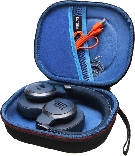 Miniatura 3 de LTGEM - Funda rígida para auriculares JBL - Gris exterior+interior gris/ Azul oscuro