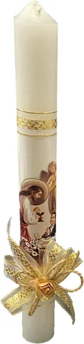 Miniatura 3 de Lito - Juego de velas de primera comunión para niños, juego de velas blancas para la Santa 1ª Comunión con figurilla, español