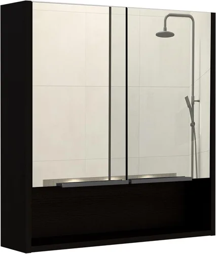 Miniatura 8 de FM FURNITURE Ozark - Botiquín con espejo de 24 pulgadas con estante y almacenamiento cerrado para baño