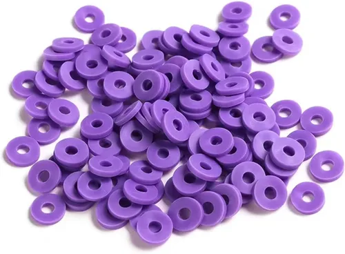 Miniatura 14 de 2000 cuentas de vinilo Heishi planas, redondas, de arcilla polimérica, espaciadoras para hacer pulseras, collares, aretes, accesorios, bricolaje