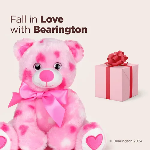 Miniatura 5 de Bearington I Love You More Oso de San Valentín - Oso de peluche de San Valentín suave y tierno de 6" con pelaje esponjoso - Adorable oso de peluche