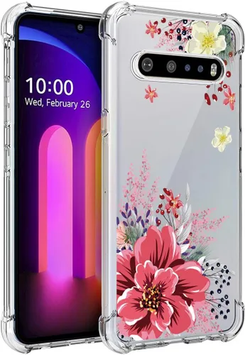 Miniatura 11 de Osophter Funda para LG V60 ThinQ, funda para LG V60, transparente, esquinas reforzadas de poliuretano termoplástico (TPU), absorción de golpes
