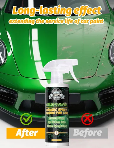 Miniatura 4 de Kingvo Revestimiento de cerámica para automóviles, aerosol de cera de grafeno para automóvil, revestimiento de cerámica, brillo hidrofobicidad