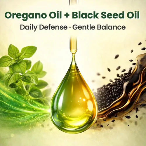 Miniatura 5 de Aceite de orégano con aceite de semilla negra, gotas de aceite de orégano 4 en 1 con aceite de cúrcuma y vitamina E, 80% Carvacrol, inmune