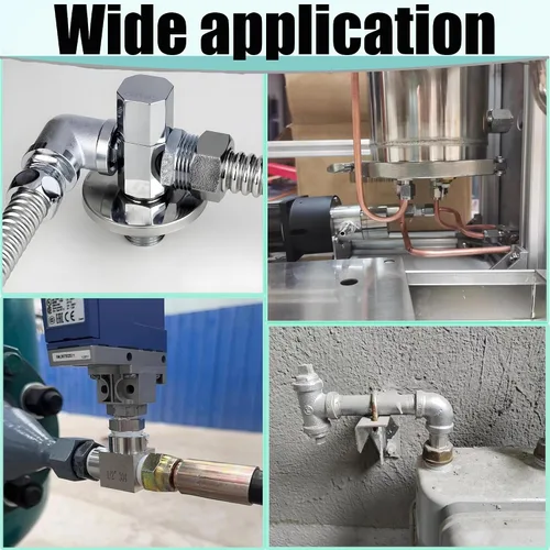 Miniatura 9 de 2 piezas de codo de calle de 90 grados, adaptador de codo de barra forjada de acero inoxidable 304, accesorios de tubería de alta resistencia
