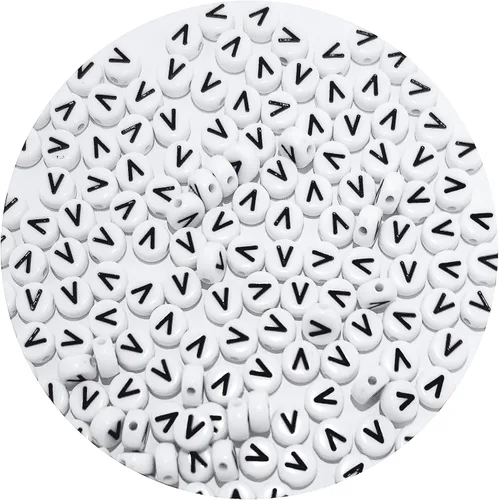Miniatura 48 de Cuentas cuadradas de letras acrílicas de 0.236 x 0.236 pulgadas, cuentas A del alfabeto para pulseras, joyería, llavero DIY, 100