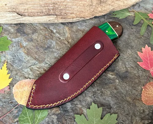Miniatura 4 de WINTERFELL Cuchillo de caza con gancho intestinal hecho a mano personalizado con funda de cuero, cuchillo de supervivencia de hoja fija de acero