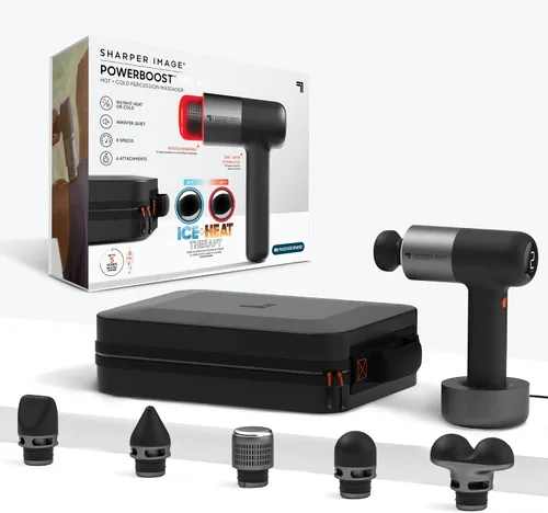 Miniatura 10 de Sharper Image Pistola de masaje PowerBoost Circuit [versión 2026] Masajeador de percusión de tejido profundo con 6 velocidades para aliviar el dolor