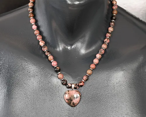 Miniatura 89 de Colgante de corazón de aventurina natural, Collar de cuentas de aventurina genuina, Collar de piedra verde, Collar de piedras preciosas, Cuentas