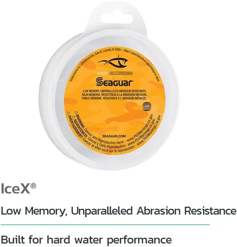 Miniatura 2 de Seaguar IceX 100% Fluorocarbon Fishing Line, Abrasion Resistance, Made for Hard Water