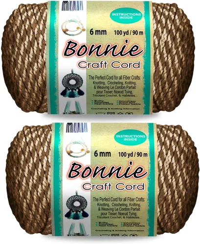 Miniatura 7 de Pepperell Bonnie Cordón de macramé trenzado 6mm x 100 yardas Rojo (Paquete de 2 valores) Cordón de polipropileno trenzado para manualidades DIY