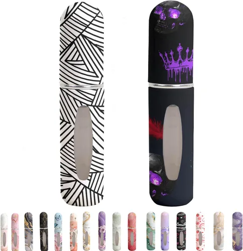Miniatura 7 de Botellas de perfume atomizador recargable para viaje – Mini rociador portátil a prueba de fugas para colonia y aceites esenciales, botellas