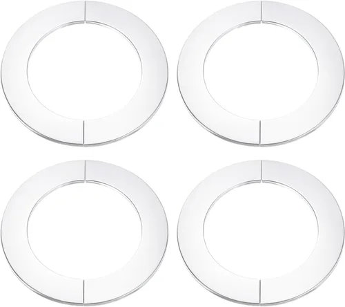 Miniatura 28 de uxcell Brida dividida de pared, placa redonda de escudo de acero inoxidable 304 de 0.866 in para tubo de diámetro de 0.866 in