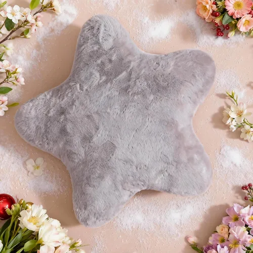 Miniatura 15 de YRXRUS Almohadas de estrella, almohada en forma de estrella negra, regalos de almohada decorativa, bonita decoración de habitación de felpa