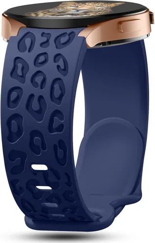 Miniatura 17 de Bandas grabadas sin huecos con diseño de leopardo compatibles con Samsung Galaxy Watch 6/5/4 Band 40mm 44mm, Watch 6 47mm 43mm, 5 Pro 45mm, Watch 4
