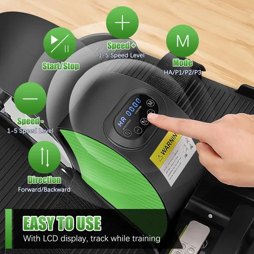 Miniatura 5 de ANCHEER Elíptica debajo del escritorio, máquina de ejercicios debajo del escritorio para el hogar, monitor de visualización de pedal sentado