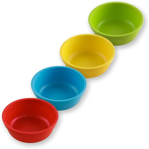 Miniatura 11 de Re-Play Juego de 4 cuencos de 12 onzas para niños pequeños, de pared profunda, duraderos y reutilizables, aptos para lavavajillas y microondas, sin