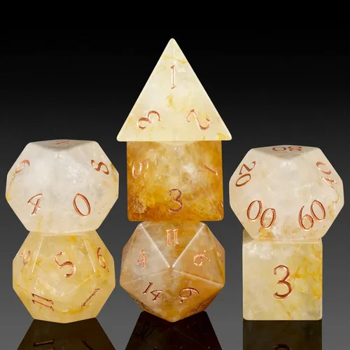 Miniatura 28 de Juego de dados Aagte D&D DNDND Un juego completo de dados de piedra DND con estuche de regalo magnífico para juego de mesa Dungeons and Dragons