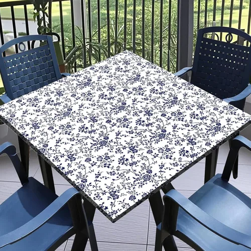 Miniatura 49 de Round Fitted Tablecloth with Elastic Outdoor Table Cover Round Elastic Tablecloths for Tables Waterproof Wipeable Table Cloths for
