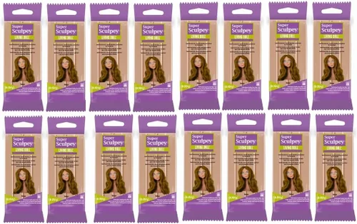 M02382x16 MOREZMORE 16 lb Super Sculpey Living Doll Beige Horno Horno Horno Arcilla Polimérica