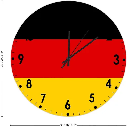 Miniatura 197 de Cheyan Reloj de pared con bandera de Canadá de 12 pulgadas, silencioso, sin tictac, de PVC, funciona con pilas, reloj redondo decorativo, regalo