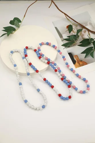 Miniatura 7 de Collar de béisbol Smilelife para niños 18 pulgadas, colección de hielo brillante, cadena de béisbol, diamantes de imitación, accesorios de béisbol