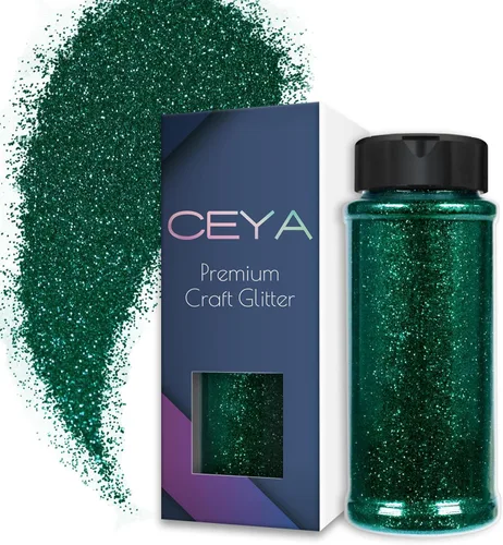 Miniatura 36 de Ceya Purpurina en polvo ultrafina de 3.8 onzas / 3.88 oz con purpurina blanca perla, 1/128 pulgadas, 0.008 pulgadas, 0.008 in para slime, resina