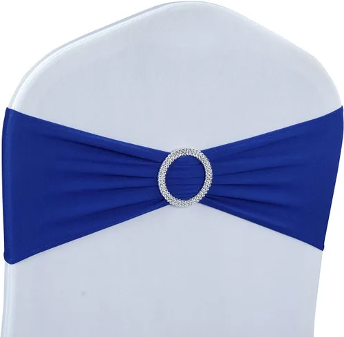 Miniatura 12 de Babenest Bandas de elastano para silla, 50 unidades, bandas elásticas de alta calidad con hebilla deslizante, lazos elásticos universales para Morado