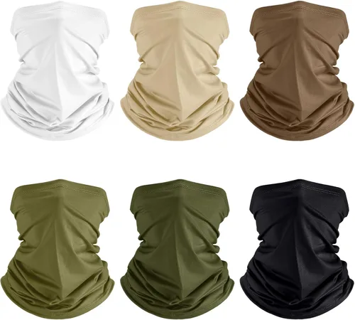 Miniatura 24 de Geyoga 6 piezas de protección UV para el verano, polaina de cuello refrescante, ropa para la cara, polaina para cuello, bufanda, protector solar