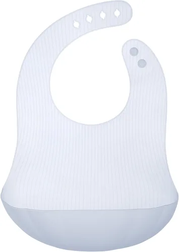 Babero de silicona Olababy Fold N Go con estuche de viaje | Diseño ligero alivia las contusiones por presión para bebés y niños pequeños