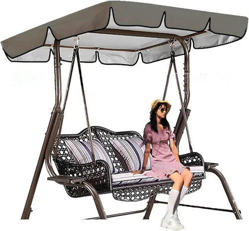 Cubierta del toldo de columpio, sombrilla impermeable para columpio de 2 o 3 asientos, para jardín al aire libre, patio, parque, porche, 55.9 x 47.2