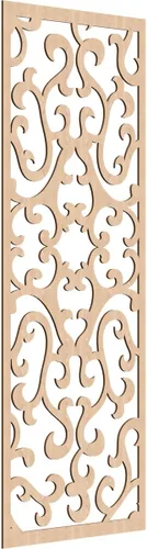 Miniatura 118 de Smithfield Paneles de pared decorativos de madera con calado, 13 3/8 pulgadas de ancho x 34 3/8 pulgadas de alto x 3/8 de alto, roble rojo rojo