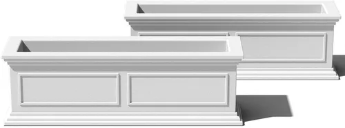 Miniatura 13 de Veradek Brixton - Maceta de plástico para ventana, maceta rectangular grande para balcón, alféizar de ventana al aire libre, resistente a las Gris