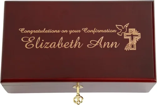 Let's Make Memories Caja de recuerdo de confirmación de reliquia personalizada con cierre – Almacenamiento de recuerdos – Celebra la fe – Graba con