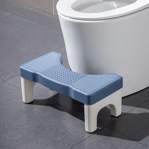Taburete de inodoro para adulto, taburete de excremento para baño de 7 pulgadas, antideslizante para baño, soporte de inodoro para pies, portátil,