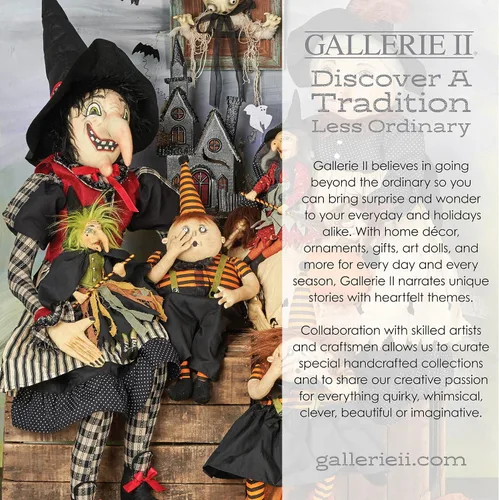 Miniatura 5 de GALLERIE II Aruna Moon in Suit & Top Hat Joe Spencer Gathered Traditions - Muñeca de arte suave, otoño, cosecha, Halloween, espeluznante, figura