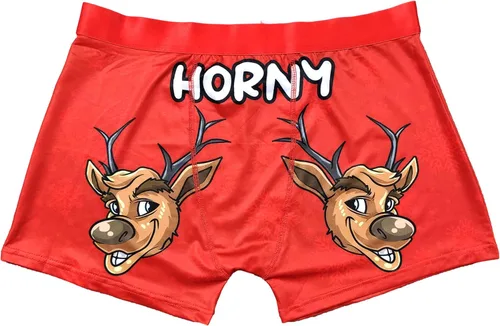 Miniatura 4 de Random Stock Apparel Ropa interior de Navidad para hombre, HO Fun Gag Gift Dirty Santa Boxer Calzoncillos